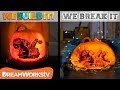 Pumpkin Carving Meets Drop of Doom | WE BUILD IT WE BREAK IT