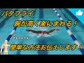 バタフライ 腕が高く楽にまわる!