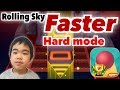 Rolling Sky【Faster】Hard mode 100%(All Gems& 0 crown) ローリングスカイ【より速く】
