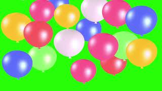 Colorful Balloons Green Screen | Balloon Overlay