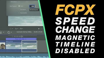 Final Cut Pro X Tutorial: Speed Adjustments Without Magnetic Timeline Moving Your Entire Edit