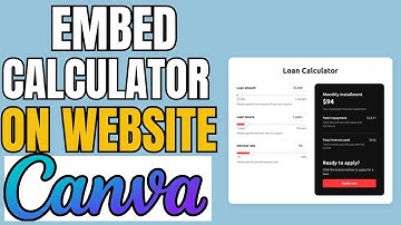 How To Embed A Calculator On Canva Website
