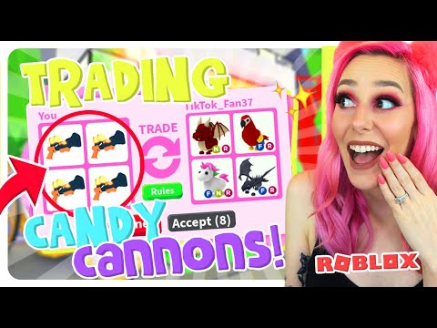 I Traded Only Legendary Candy Cannons For 24 Hours Rarest Item Roblox Adopt Me Trading Challenge Youtube - details about roblox adopt me legendary candy cannon virtual item read description
