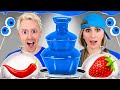 Blue chocolate fountain for 24 hours challenge by HaHaHamsters