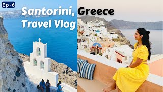 Exploring Santorini Island & Trying Local GreeK Vegetarian Food | Santorini Greece Travel Vlog