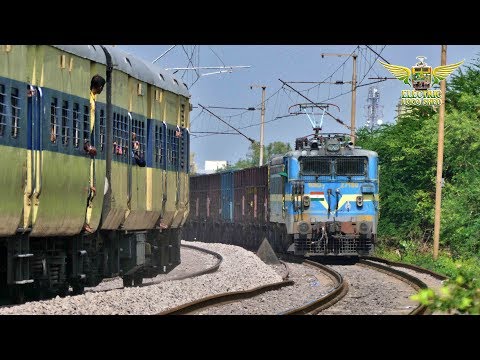 The CLASH OF THE TITANS !! WAG Meets MEMU !! Indian Railways The CLASH OF THE TITANS !! WAG Meets MEMU !! Indian Railways