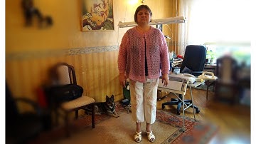 Hand Knitting of Lace Pattern from Elongated Loops. Part 5