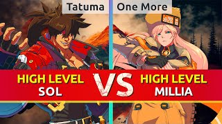 GGST ▰ Tatuma (Sol) vs One More (Millia). High Level Gameplay