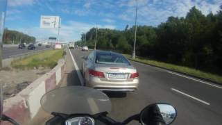 Triumph Tiger 1050. Mercedes crash.