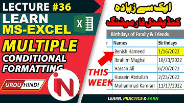 Multiple Rules Conditional Formatting | Learn Microsoft Excel | Lecture 36