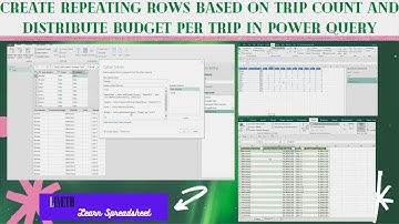 Create Repeating Rows based on Trip Count and Distribute Budget per Trip in Power Query