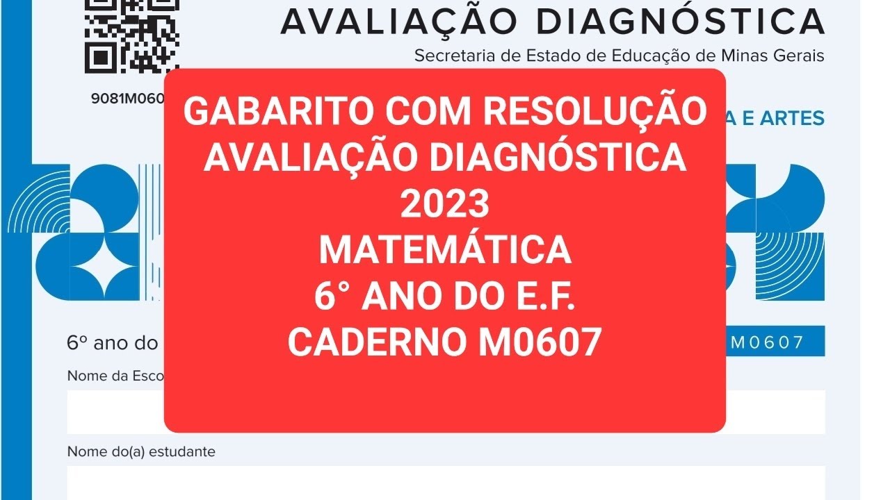 Prova de matematica 6 ano