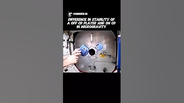 difference between on and off CD player in microgravity 😱 #shorts #youtubeshorts #facts