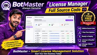 Botmaster Source Code 🔥 License Manager & Reseller Panel 1 Year Free Updates