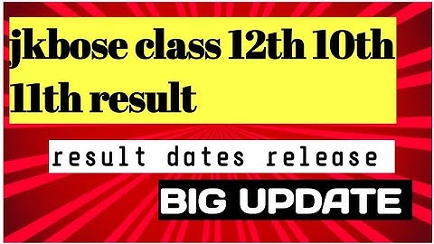 jkbose class 12th result out = big update