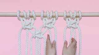 Macramé 101 Alternating Square Knots