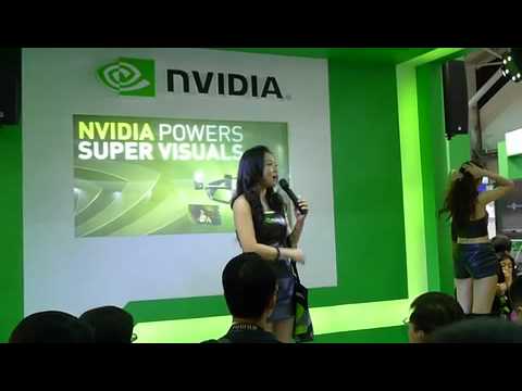 Nvidia Booth Babes Dancing @ Computex 2011