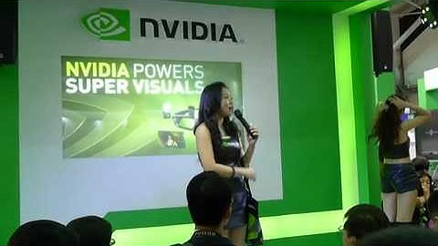 Nvidia Booth Babes Dancing @ Computex 2011