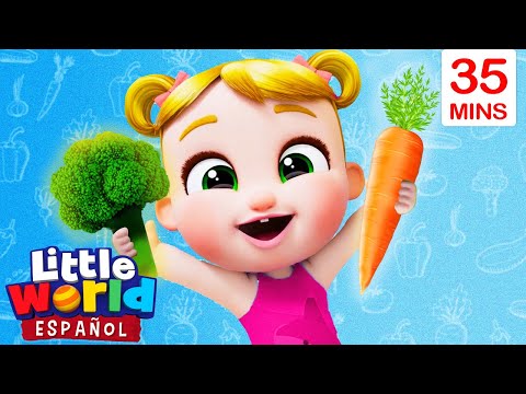 ¡Qué Ricos Son los Vegetales! | Canciones Infantiles para Aprender | Little World en Español