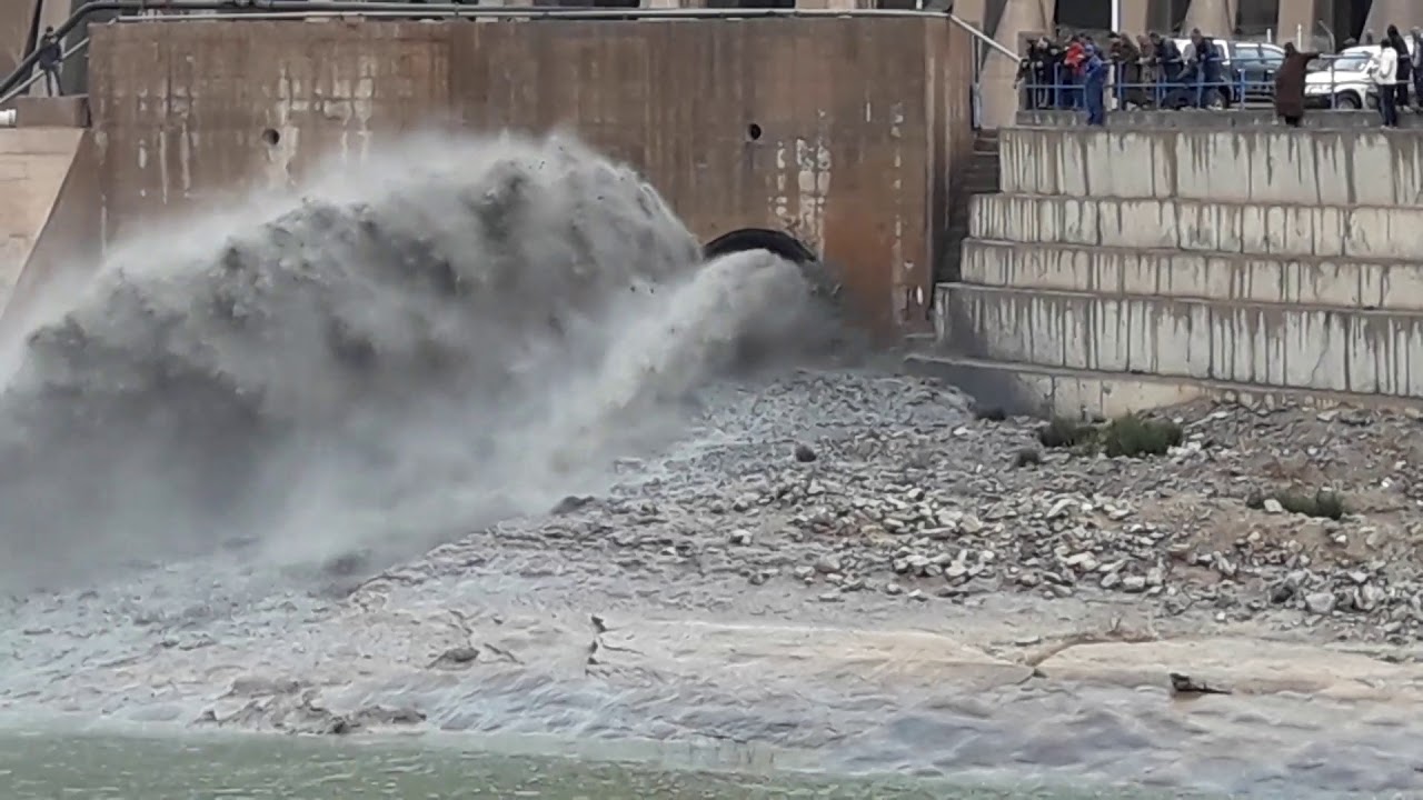 شوف لحضات فتح انبوب سد واد لقصب بي مسيلة