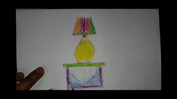 How to Draw a Table Lamp  Easy Night Lamp Pencil Tutorial  Step by Step Guide