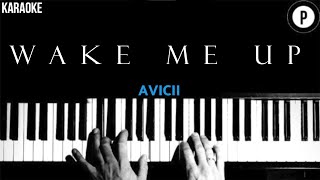 Avicii - Wake Me Up KARAOKE Slowed Acoustic Piano Instrumental COVER LYRICS