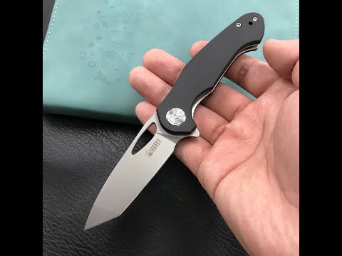 KUBEY KU159C EDC Dugu Liner Lock Folding Knife Black G10 Handle  2.95