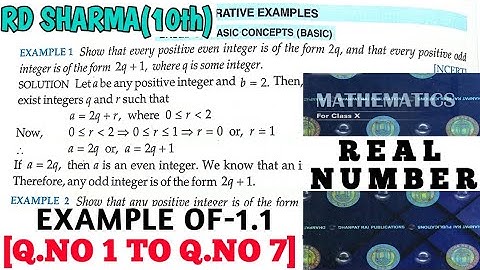 RD SHARMA CLASS 10 EXAMPLE OF EX- 1.1[Q.NO 1 TO 7] SOLUTION CHAPTER 1 REAL NUMBER/MATH FEAR/CBSE/