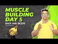 Muscle Building Workout DAY 5 | Back workout , Lats workout & Biceps workout | Yatinder Singh