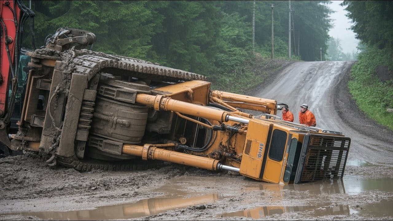 Massive Machinery Stuck in Extreme Terrain – Real Recovery Operations Caught on Camera
