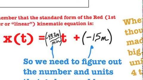 Askey Physics -- PhySUM20 -- Red (1st order linear) Kinematic Equation  (Mistake at 2:30)