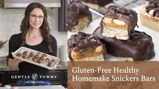BEST Gluten-Free Healthy Homemade Snickers Bars | Easy & Naturally Sweetened | Better Than Original!