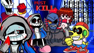 SANS GOES CRAZY!! Friday Night Funkin DUSTTALE Remastered... FNF Mods #68