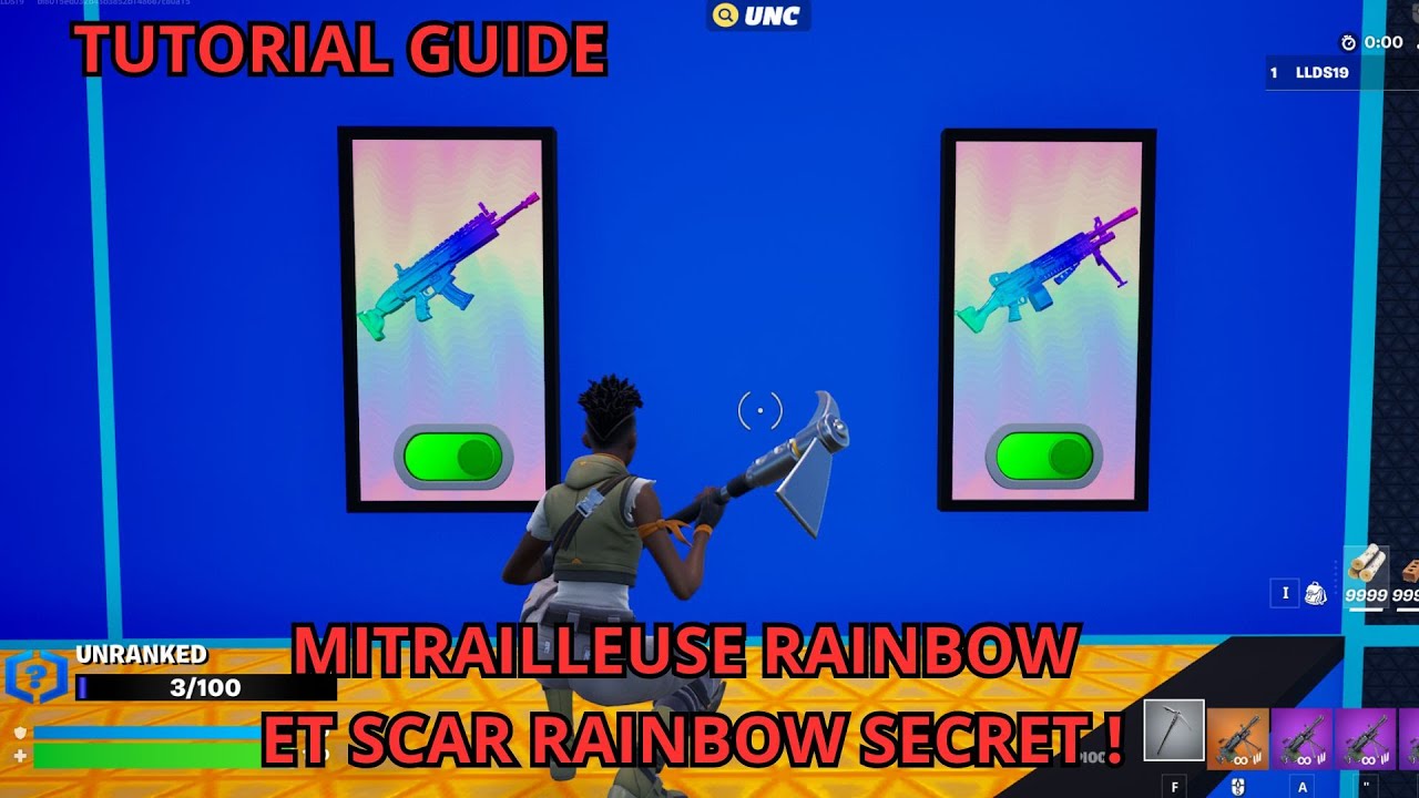 SECRET SUPER PIT UNC MAP FORTNITE Comment avoir la nouvelle arme mitrailleuse rainbow / scar rainbow