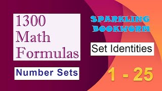 #1 1300 MATH FORMULAS | Number Sets | Set Identities | 1-25