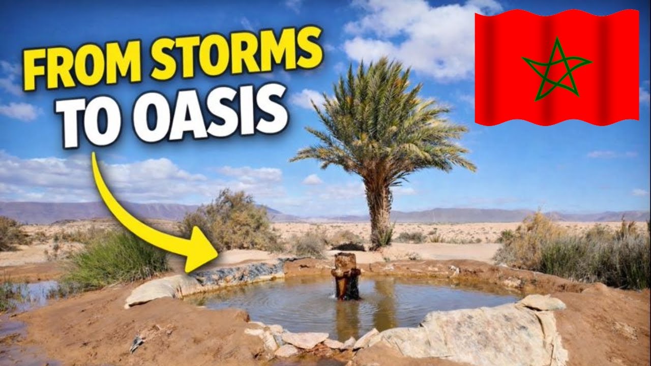 Побег от пыльной бури! Путешествие на автодоме по Марокко 🇲🇦 Верблюды, горячие источники, фламинг...