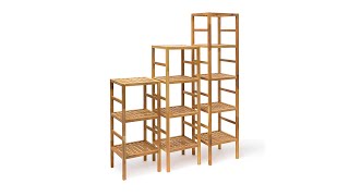 Relaxdays Badregal Holz, 3-5 Ablagen, Standregal Au Produktbild-Vorschau 7