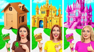 One Colored House Rich vs Broke vs Giga Rich | Funny Moments by Friendly DO
