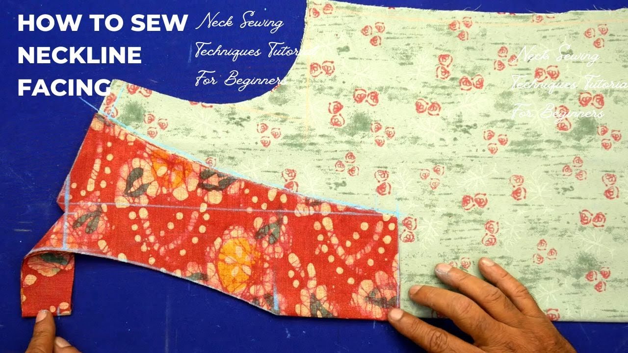 How To Sew High Neckline Collar Facing Neck Sewing Techniques