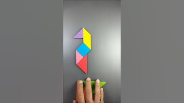 easy tangram drawing shape #tangram #tangrampuzzle #satisfyingart