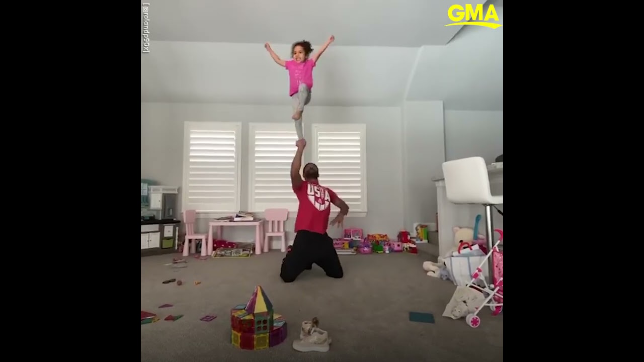 This Dad Daughter Cheerleading Stunt Duo Are Some Serious Squad Goals L GMA Digital