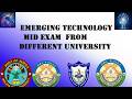 EMERGING EXAM FROM DIFFERENT UNIVERSITY/ WHAT'S THE MOST REPEATED EMERGING QUESTION/