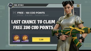 *FREE* 🤯Last Chance To Redeem FREE Cod Points Redeem Code |Claim 300 Free Cod Points Today Codm 2025