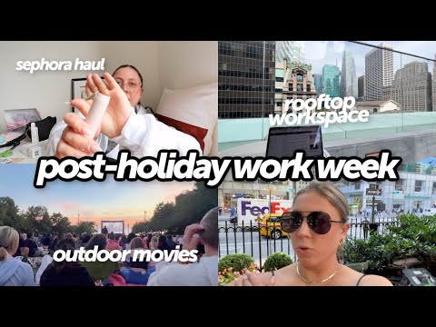 short work week in nyc: honest job search chat, sephora haul, & trying free rooftop workspace!
