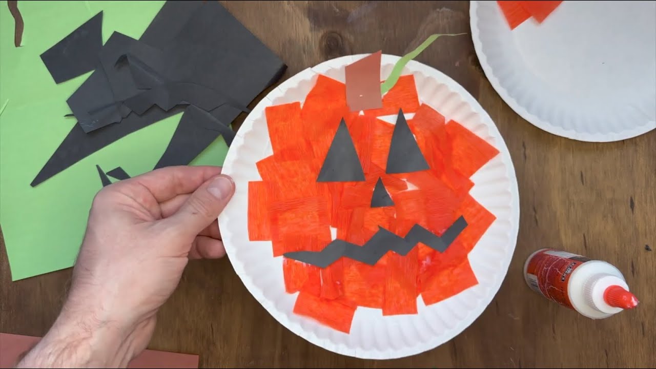 Easy DIY Paper Plate Jack O Lantern - YouTube