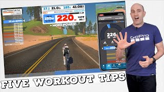 FIVE ZWIFT Workout Tips: Companion App Tricks // Interface Tips // Interval Skips 🚲📊 screenshot 2