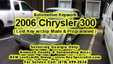 2006 Chrysler 300 - Lost Key Replacement Made!