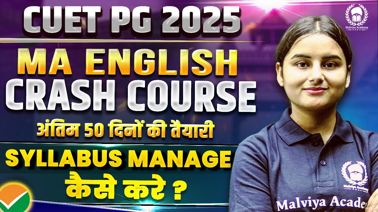 CUET PG 2025 MA English Crash Course 50 Days Planner | Saloni Ma'am ...