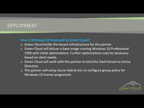 Windows 10 and Green Cloud