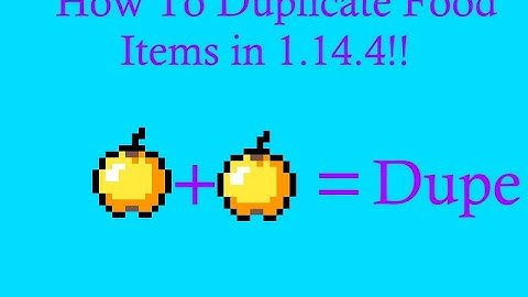 How to DUPE food in MINECRAFT 1.14.4!!